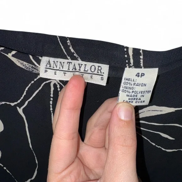 Ann Taylor Black and Cream Floral Maxi Skirt - Picture 2 of 5